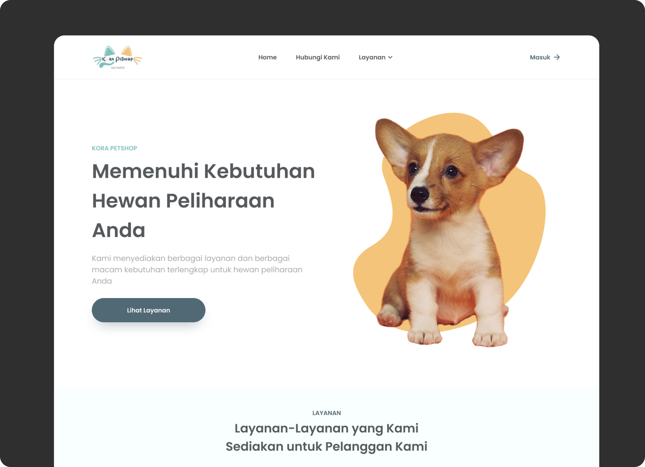 KORA Petshop screens