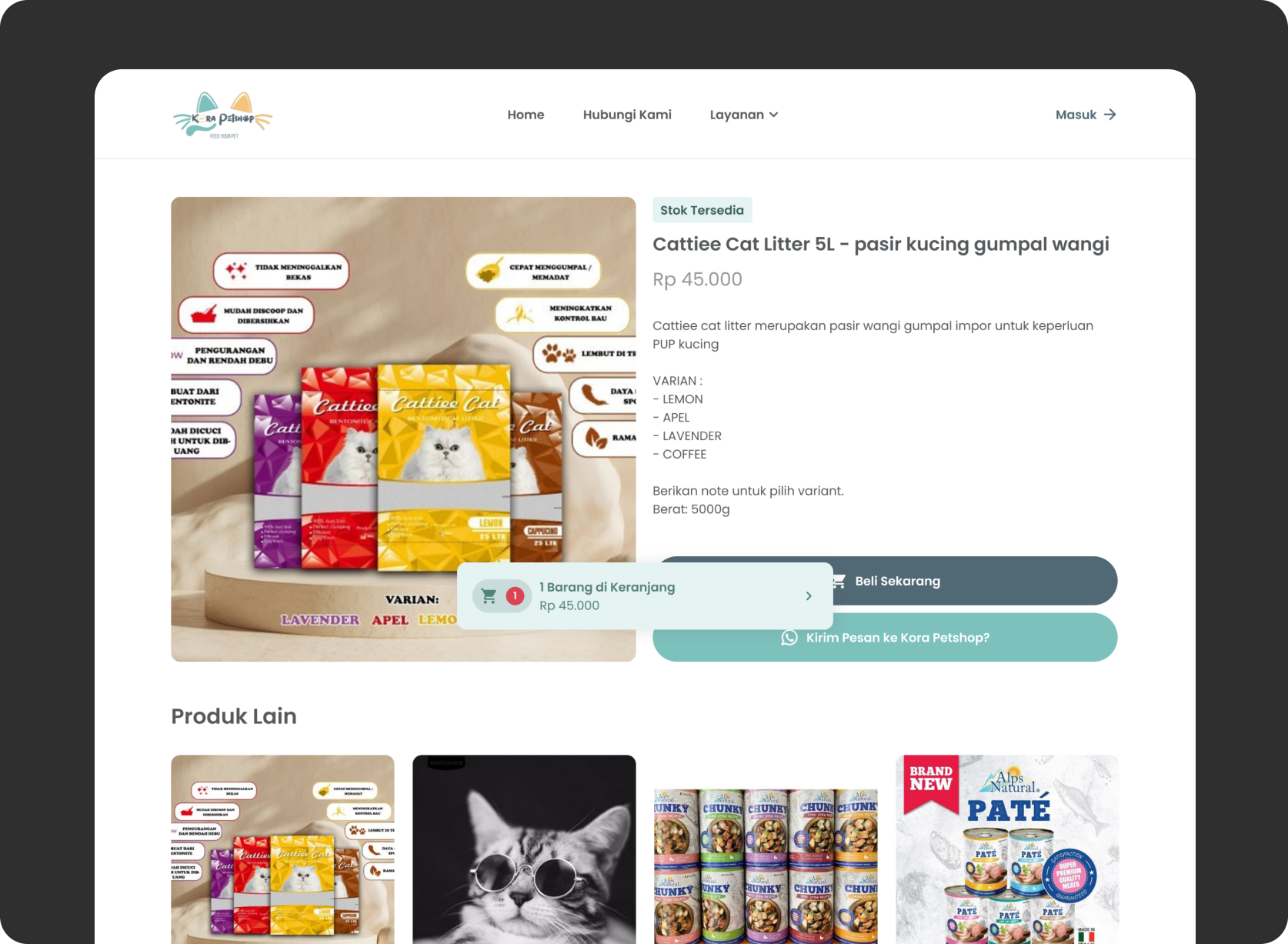 KORA Petshop screen 7