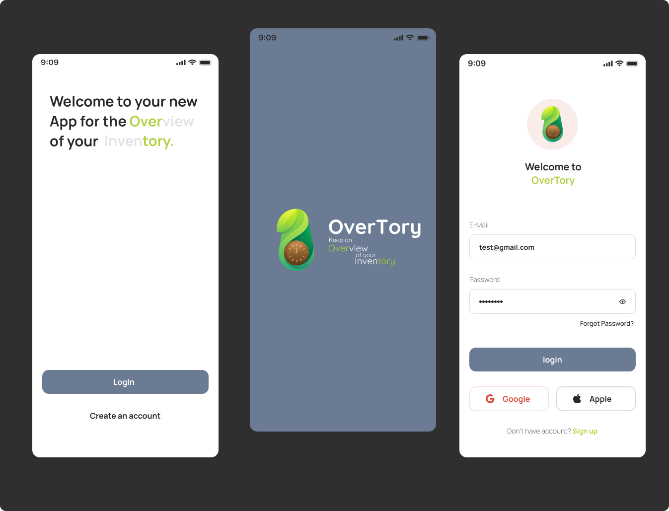 Overtory screens